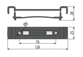 Замок дренажного канала AVZ102-R102 AlcaPlast AVZ-P002