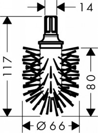 Запасна щітка для йоржика Hansgrohe колекція Logis Classic чорна 40068000