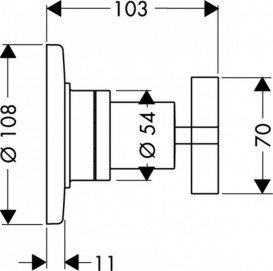 Запірний/перемикач вентиля прихованого монтажу Hansgrohe Axor Citterio Trio/Quattro шліфований чорний хром 39925340