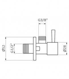 Запірний вентиль GRB Valvuleria хром 021000