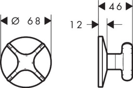 Запорный вентиль Hansgrohe Axor One скрытого монтажа матовый черный 48771670