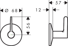 Запорный вентиль Hansgrohe Axor One скрытого монтажа матовый черный хром 48772340