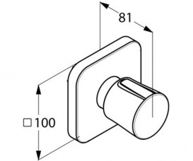 Запорный вентиль Kludi E2 внешняя часть скрытый монтаж 498150575