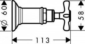 Запірний вентиль прихованого монтажу Hansgrohe Axor Montreux шліфований чорний хром 16871340