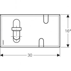 Защитная крышка для смесителей Geberit с функциональным блоком для скрытого монтажа и внутристенным сифоном белый 116.426.11.1