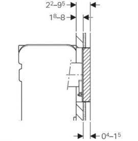Защитная крышка Geberit Omega для скрытой системы смыва с монтажом заподлицо 115.087.00.1