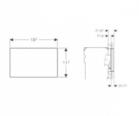 Защитная крышка Geberit Omega для скрытой системы смыва с видимой рамкой 115.088.00.1