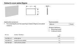 Захисна кришка вікна доступу Geberit Sigma пластик хром глянсовий 115.768.21.1