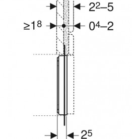 Защитная панель Geberit для смесителей с функциональным блоком скрытого монтажа 116.421.00.1