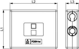 Захисний короб для подвійного трійника 16-20 мм TECE TECElogo пластик білий 8740100