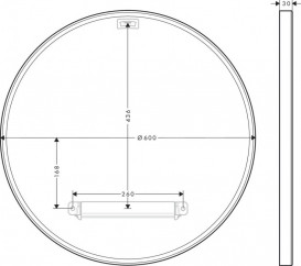 Зеркало в ванную комнату Axor Universal Circular хром 42848000