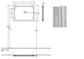 Зеркало в ванную комнату Villeroy & Boch Finion 160х75 см с подсветкой F6001600