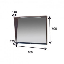 Дзеркальна шафа Fancy Marble Cyprus 85х14 см шпон дуба  ШЗCyprus85ш