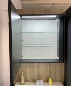 Дзеркальна шафа Fancy Marble Devon 76х27 см МДФ/ДСП графіт матовий 22708012200