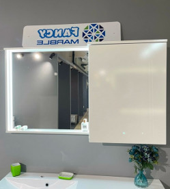 Зеркальный шкаф Fancy Marble Jamaica зеркало слева 150х20 см ДСП/МДФ белый 21015012210