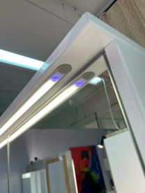 Дзеркальна шафа Fancy Marble NUI 800 ДСП/МДФ біла 23508012200