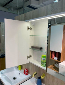 Дзеркальна шафа Fancy Marble NUI 800 ДСП/МДФ біла 23508012200