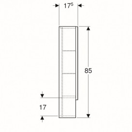 Дзеркальна шафа Geberit Selnova Square підвісний 58,8х17,5 см ДСП лава 501.265.00.1