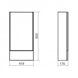 Зеркальный шкаф Kolo Nova Pro 42х85 серый ясень 88438000