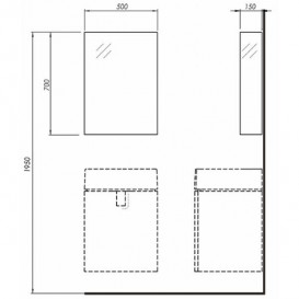 Зеркальный шкаф Kolo Twins подвесной 88454000