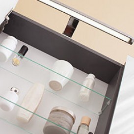 Зеркальный шкаф Kolpa-san Iman TOI 100 подвесной 65х100 см с подсветкой ДСП антрацит 536740