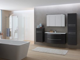 Зеркальный шкаф Kolpa-san Nayra TO 110 подвесной 110.4х71.8 см с подсветкой ДСП темный дуб 528480