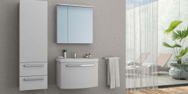 Зеркальный шкаф Kolpa-san Tara TO 70 подвесной 70.4х71.8 см с подсветкой ДСП белый 528420