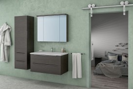 Дзеркальна шафа Kolpa-san Tara TO 90 підвісна 90.4х71.8 см з підсвічуванням ДСП темний дуб 528460