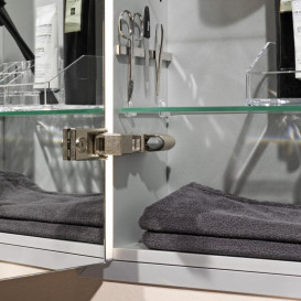 Дзеркальна шафа Laufen Frame 25 45х15х75 см петлі зліва алюміній H4083719001441