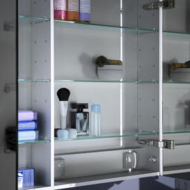 Зеркальный шкаф Laufen Frame 25 80х15х75 см с сенсорным выключателем глянцевый белый H4085539001451