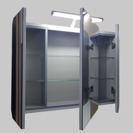 Дзеркальна шафа Marsan Therese-4 підвісна 65х100 см МДФ графіт THERESE4-100графит