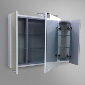 Зеркальный шкаф Marsan Therese-5 подвесной 65х130 см МДФ графит THERESE5-130графит