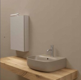 Шафа дзеркальна підвісна Kerasan Nolita 50х70 см алюміній 921401