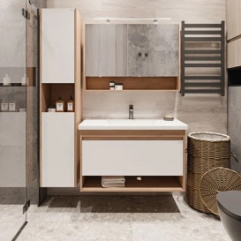 Зеркальный шкаф Radaway Silvia 100 ДСП/МДФ белый/дуб ватан M43100-12-03