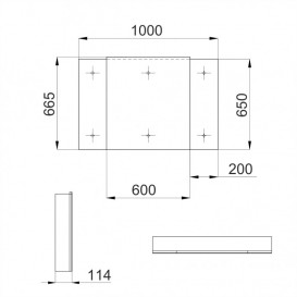 Дзеркальна шафа Sanwerk Everest 100х11,4 см без підсвічування ЛДСП сірий MV0000778