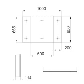 Зеркальный шкаф Sanwerk Everest 100х66,5 см с подсветкой 60 см ЛДСП серый MV0000921