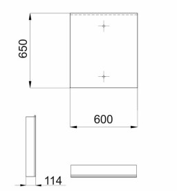 Зеркальный шкаф Sanwerk Everest 60х65 см с подсветкой 30 см ЛДСП серый MV0000918