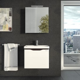 Зеркальный шкаф Sanwerk Everest 60х11,4 см без подсветки ЛДСП серый MV0000783