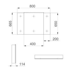Дзеркальна шафа Sanwerk Everest 80х66,5 см з підсвічуванням 30 см ЛДСП сірий MV0000920