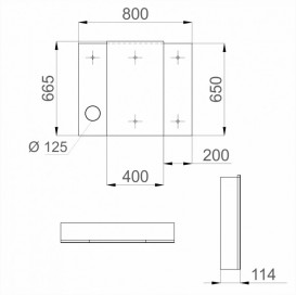 Дзеркальна шафа Sanwerk Everest Zoom 80х11,4 см без підсвічування ЛДСП сірий MV0000744