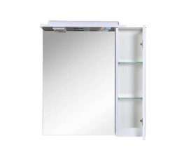 Дзеркальна шафка Аквародос Квадро 70х74 см з підсвічуванням ДСП/скло білий АР000001074