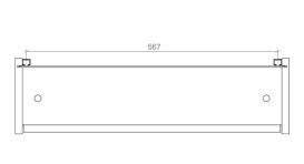 Дзеркальна шафка Аквародос Париж 65х80 см з підсвічуванням ДСП/скло білий АР000001163