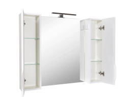 Зеркальный шкафчик Аквародос Родорс 100х80 см c подсветкой ДСП/МДФ белый АР000040358
