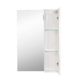 Дзеркальна шафка Аквародос Родорс 55х80 см ДСП/МДФ білий АР000001174