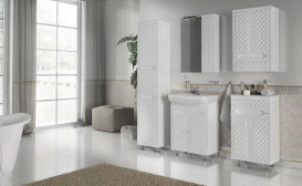 Зеркальный шкафчик Аквародос Родорс 55х80 см c подсветкой ДСП/МДФ белый АР000040355