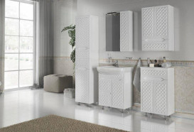 Дзеркальна шафка Аквародос Родорс 65х80 см ДСП/МДФ білий АР000001175