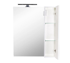 Дзеркальна шафка Аквародос Родорс 70х80 см з підсвічуванням ДСП/МДФ білий АР000040357