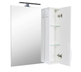Дзеркальна шафка Аквародос Родорс 70х80 см з підсвічуванням ДСП/МДФ білий АР000040357
