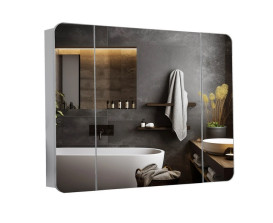 Дзеркальна шафка Аквародос Рома 100х75 см ДСП/скло білий АР000093863