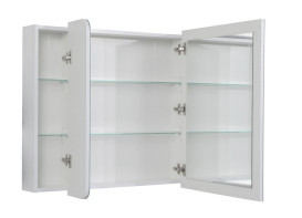 Дзеркальна шафка Аквародос Рома 100х75 см ДСП/скло білий АР000093863